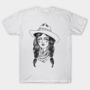 Tattoo inspired cowgirl T-Shirt